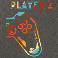 Player 2 Funny Video Game Lover Joystick Retro Matching Gamer Couple Cotton Canvas Backpack