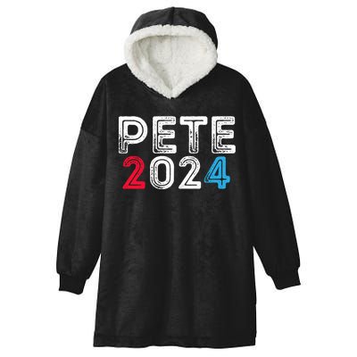 Pete 2024 Gift Pete For President Buttigieg Vote Gift Hooded Wearable Blanket