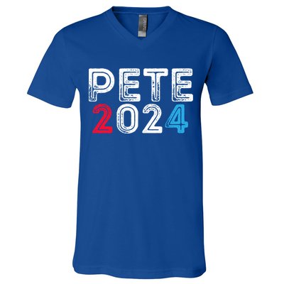 Pete 2024 Gift Pete For President Buttigieg Vote Gift V-Neck T-Shirt
