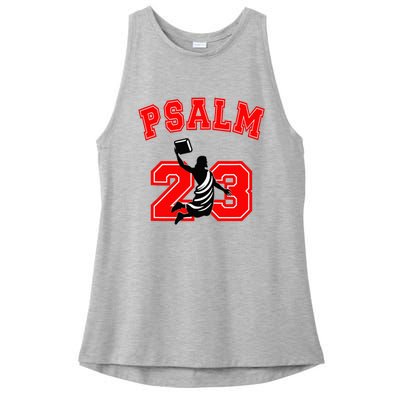 Psalm 23 Jesus Bible Dunk Yahweh Ladies PosiCharge Tri-Blend Wicking Tank