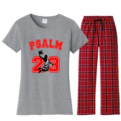 Psalm 23 Jesus Bible Dunk Yahweh Women's Flannel Pajama Set