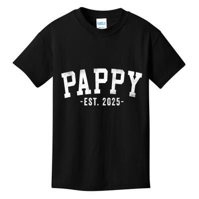 Pappy 2025 Pappy To Be New Pappy Gifts Classic Bold Font Kids T-Shirt