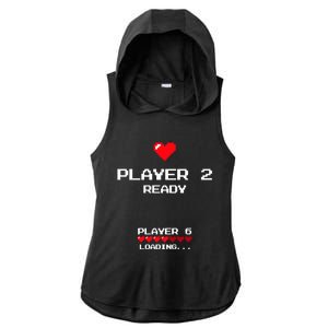 Player 2 Player 6 Loading Gift Retro Gaming Gift Announcet Gift Ladies PosiCharge Tri-Blend Wicking Draft Hoodie Tank