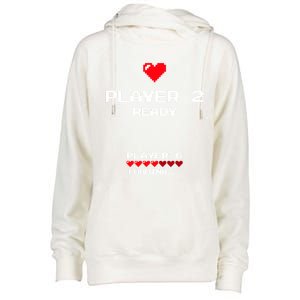 Player 2 Player 6 Loading Gift Retro Gaming Gift Announcet Gift Womens Funnel Neck Pullover Hood