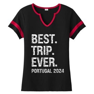 Portugal 2024 Portugal Vacation 2024 Portugal Family Ladies Halftime Notch Neck Tee