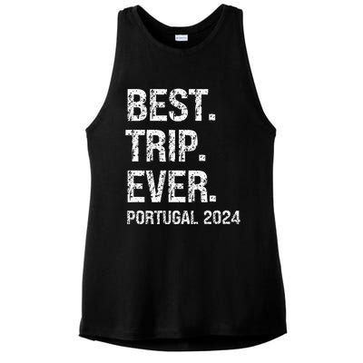 Portugal 2024 Portugal Vacation 2024 Portugal Family Ladies PosiCharge Tri-Blend Wicking Tank