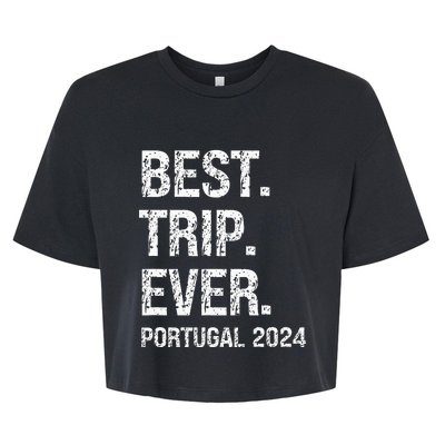 Portugal 2024 Portugal Vacation 2024 Portugal Family Bella+Canvas Jersey Crop Tee