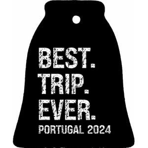 Portugal 2024 Portugal Vacation 2024 Portugal Family Ceramic Bell Ornament