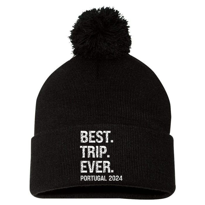 Portugal 2024 Portugal Vacation 2024 Portugal Family Pom Pom 12in Knit Beanie