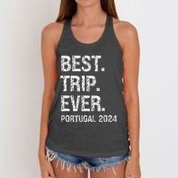 Portugal 2024 Portugal Vacation 2024 Portugal Family Women's Knotted Racerback Tank