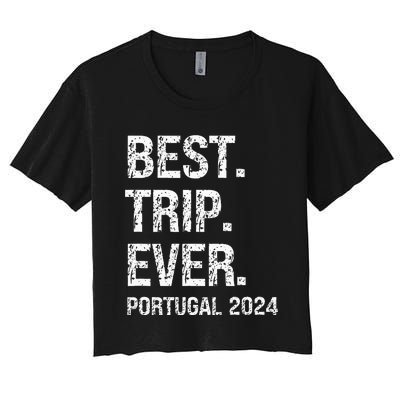 Portugal 2024 Portugal Vacation 2024 Portugal Family Women's Crop Top Tee