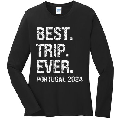 Portugal 2024 Portugal Vacation 2024 Portugal Family Ladies Long Sleeve Shirt