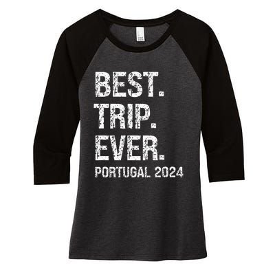 Portugal 2024 Portugal Vacation 2024 Portugal Family Women's Tri-Blend 3/4-Sleeve Raglan Shirt