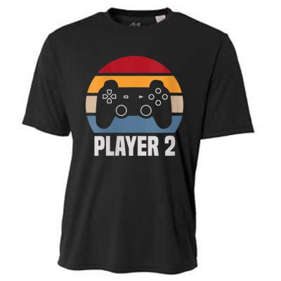 Player 2 Player 1 Couple Matching Video Gamer Cooling Performance Crew T-Shirt