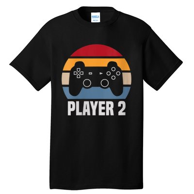 Player 2 Player 1 Couple Matching Video Gamer Tall T-Shirt