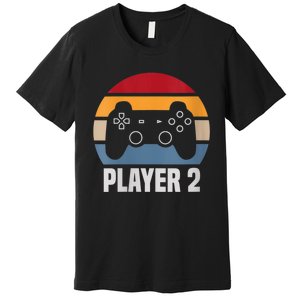 Player 2 Player 1 Couple Matching Video Gamer Premium T-Shirt