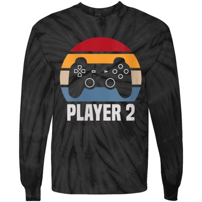 Player 2 Player 1 Couple Matching Video Gamer Tie-Dye Long Sleeve Shirt