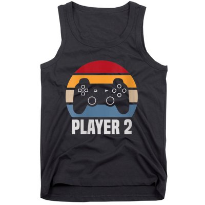 Player 2 Player 1 Couple Matching Video Gamer Tank Top