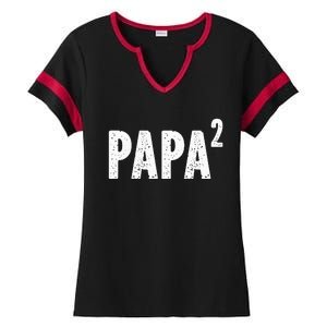 Papa 2 Papa Squared For Grandpa From Granddaughter Grandson Ladies Halftime Notch Neck Tee