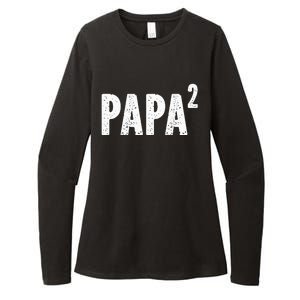 Papa 2 Papa Squared For Grandpa From Granddaughter Grandson Womens CVC Long Sleeve Shirt