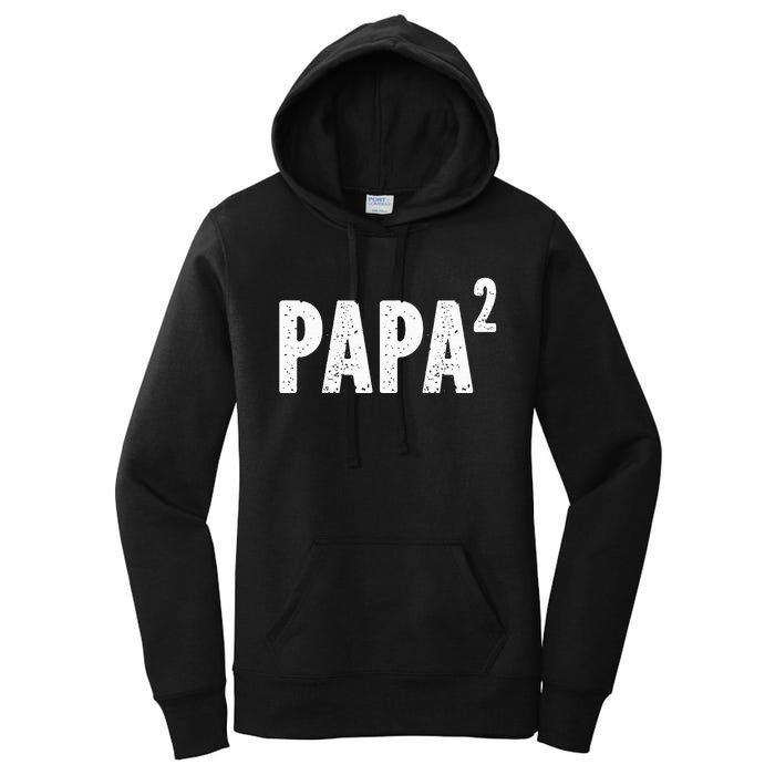 Papa 2 Papa Squared For Grandpa From Granddaughter Grandson Women's Pullover Hoodie