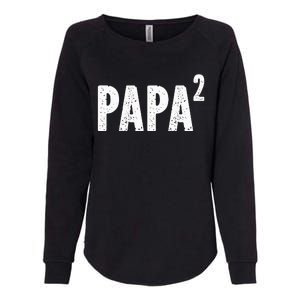 Papa 2 Papa Squared For Grandpa From Granddaughter Grandson Womens California Wash Sweatshirt