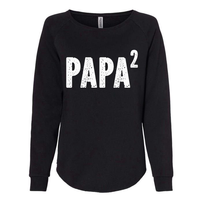 Papa 2 Papa Squared For Grandpa From Granddaughter Grandson Womens California Wash Sweatshirt