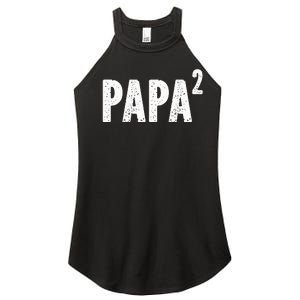 Papa 2 Papa Squared For Grandpa From Granddaughter Grandson Women's Perfect Tri Rocker Tank