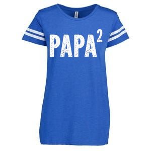 Papa 2 Papa Squared For Grandpa From Granddaughter Grandson Enza Ladies Jersey Football T-Shirt