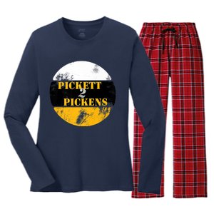 Pickett 2 Pickens, Pickett To Pickens Women's Long Sleeve Flannel Pajama Set 