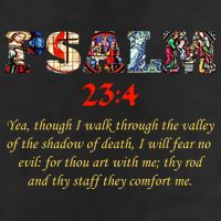 PSALM 23:4 Christin Bible Quote 7 Panel Mesh Trucker Snapback Hat