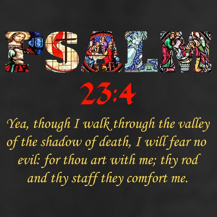 PSALM 23:4 Christin Bible Quote 7 Panel Mesh Trucker Snapback Hat