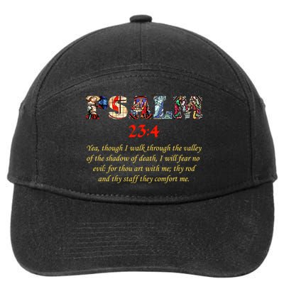 PSALM 23:4 Christin Bible Quote 7-Panel Snapback Hat