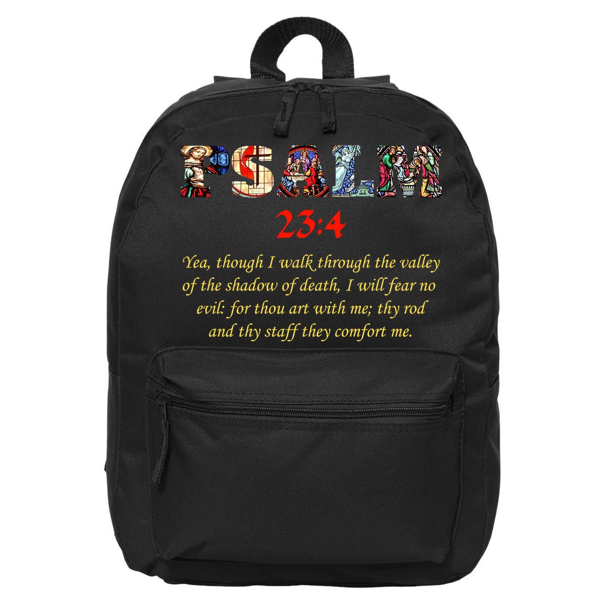 PSALM 23:4 Christin Bible Quote 16 in Basic Backpack