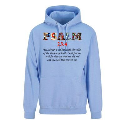 PSALM 23:4 Christin Bible Quote Unisex Surf Hoodie