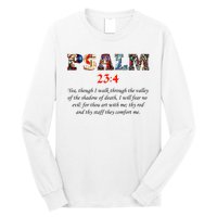 PSALM 23:4 Christin Bible Quote Long Sleeve Shirt