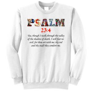 PSALM 23:4 Christin Bible Quote Sweatshirt