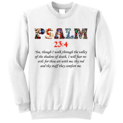 PSALM 23:4 Christin Bible Quote Sweatshirt