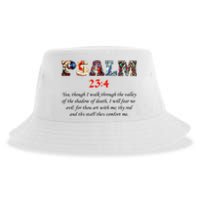 PSALM 23:4 Christin Bible Quote Sustainable Bucket Hat