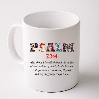 PSALM 23:4 Christin Bible Quote Mug