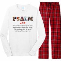 PSALM 23:4 Christin Bible Quote Long Sleeve Pajama Set