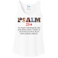 PSALM 23:4 Christin Bible Quote Ladies Essential Tank