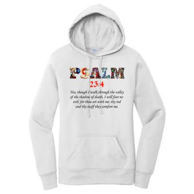 PSALM 23:4 Christin Bible Quote Women's Pullover Hoodie