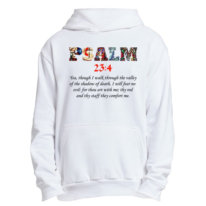 PSALM 23:4 Christin Bible Quote Urban Pullover Hoodie