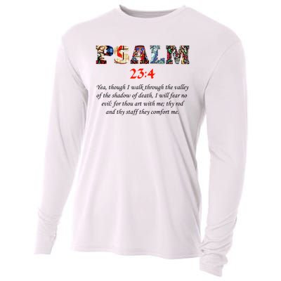 PSALM 23:4 Christin Bible Quote Cooling Performance Long Sleeve Crew