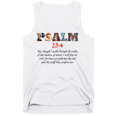 PSALM 23:4 Christin Bible Quote Tank Top