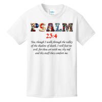 PSALM 23:4 Christin Bible Quote Kids T-Shirt