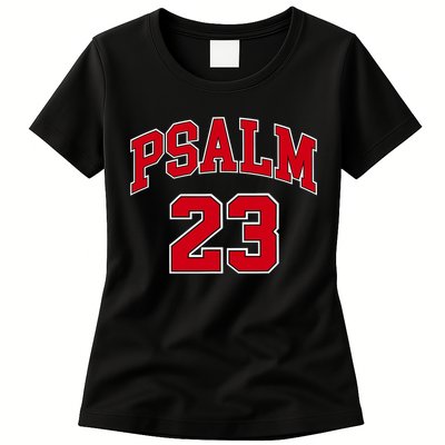 Psalm 23 Retro Sneakerhead Christian Bible Jesus Womens T-Shirt