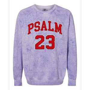 Psalm 23 Retro Sneakerhead Christian Bible Jesus Colorblast Crewneck Sweatshirt