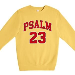 Psalm 23 Retro Sneakerhead Christian Bible Jesus Premium Crewneck Sweatshirt